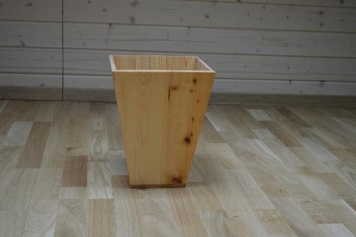 Fir Wood Waste Basket, Handmade in Gruyère